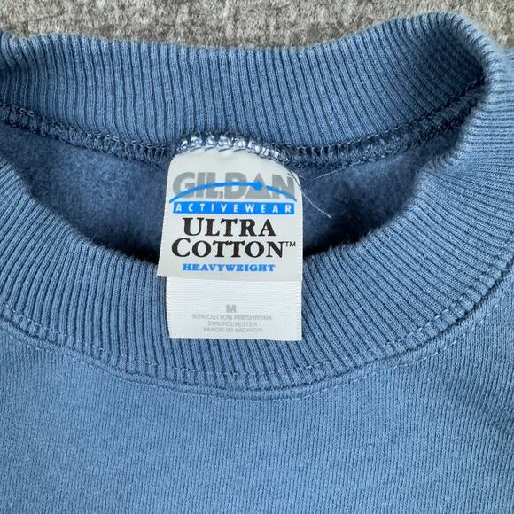 Vintage Pagosa Springs Colroado Sweatshirt Men's Medium Blue Nature Wildlife 90s - Picture 3 of 7